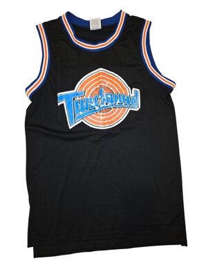 Tune Squad Michael Jordan 23 Space Jam Basketball Jersey Black Blue Adult Medium